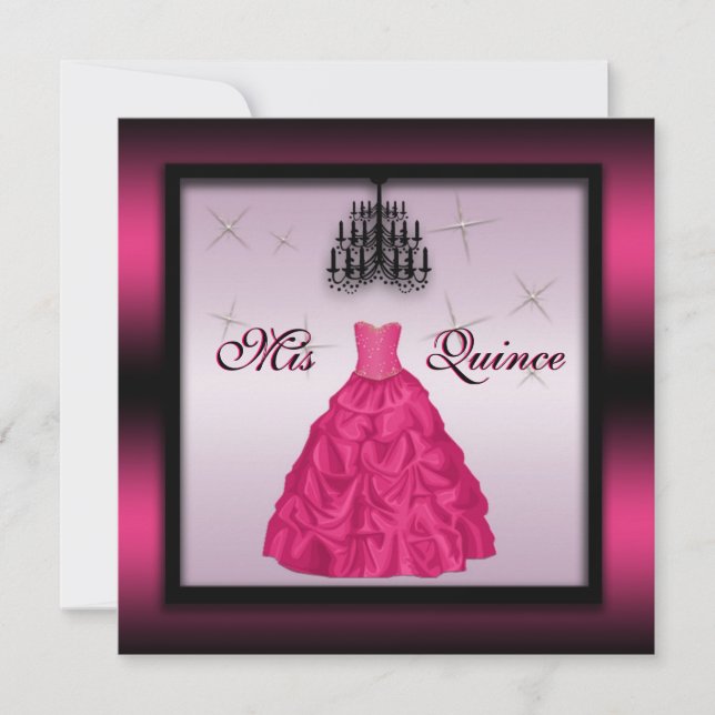 Sparkling Quinceanera Invite (Front)