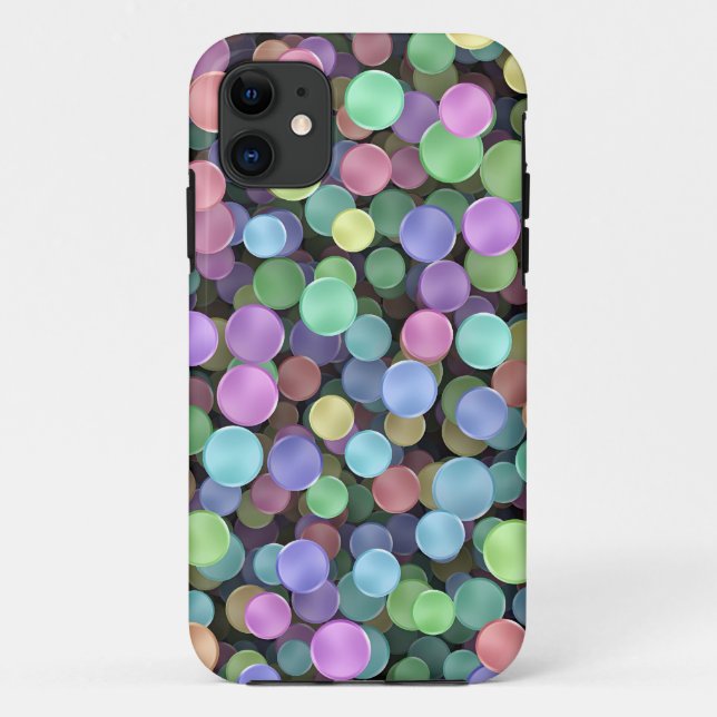 Sparkling Rainbow Polka Dots Case-Mate iPhone Case (Back)
