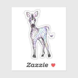 Sparkling rainbow zebra