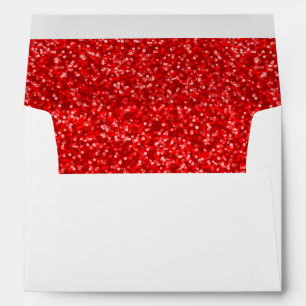 Sparkling Red Glitter Envelope