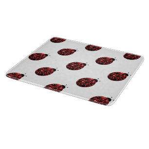 Sparkling red sparkles Ladybird Ladybug pattern Cutting Board