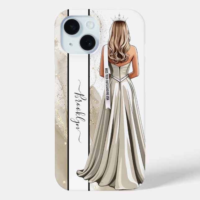 Sparkling Sand Pageant Portrait Blonde Case-Mate iPhone Case (Back)