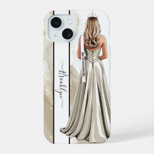 Sparkling Sand Pageant Portrait Blonde iPhone 15 Case