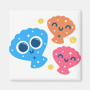 Sparkling seashells magnet