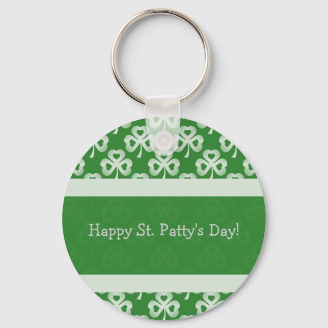 Sparkling Shamrocks Keychain (Front)