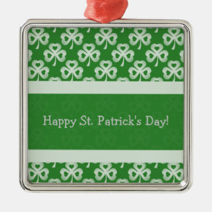 Sparkling Shamrocks Premium Square Ornament