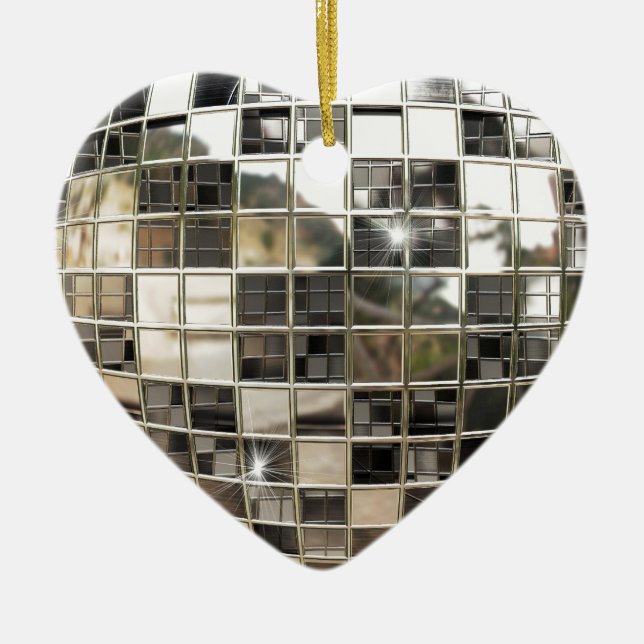 Sparkling Silver Disco Ornament (Front)