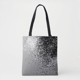 Sparkling Silver Gray Lady Glitter #1 #shiny Tote Bag