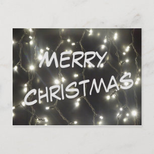 Sparkling Silver Lights Christmas Postcard