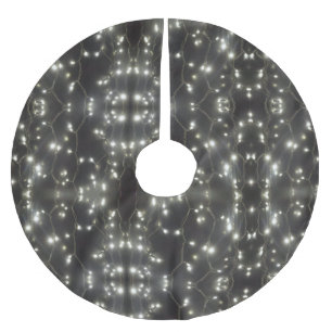 Sparkling Silver Lights Tree Skirt