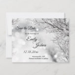 Sparkling Snow and Ice Winter Wedding Save The Date<br><div class="desc">These save the date cards feature beautiful winter scenery with crystal iced branches and the shimmering sparkle of falling snow. Perfect for a beautiful winter wedding. These are part of the "Winter Ice" collection, which means that there are also a wide variety of matching / coordinating accessories available in my...</div>