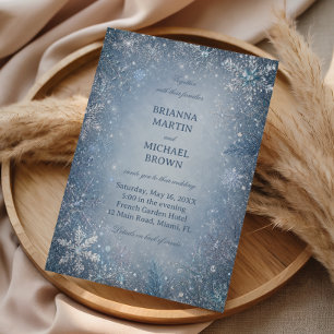 Sparkling Snowflakes Across Frozen Save The Date