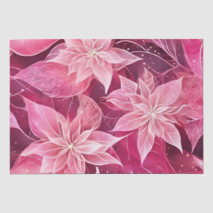Sparkling Soft Pink Poinsettia Tissue Paper