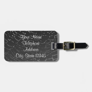 Sparkling Spiderweb Luggage Tag