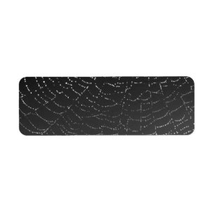 Sparkling Spiderweb Return Address Label