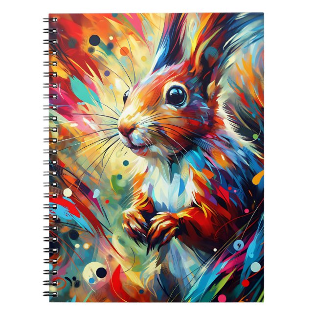 Sparkling Squirrel Whirl Notebook (Front)