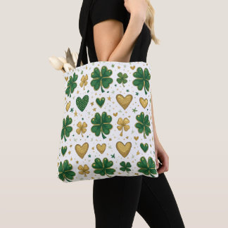 Sparkling St. Patrick's Pattern Design Tote Bag