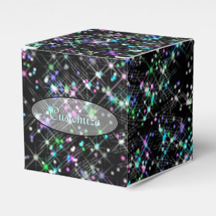 Sparkling Star Dust Cube Favour Box