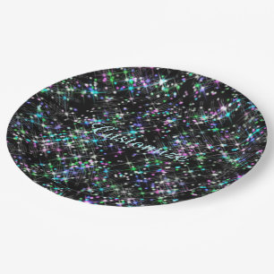 Sparkling Star Dust Paper Plates