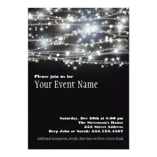 Black And White Party Invitation Wording 8