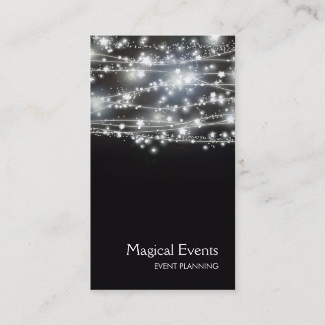 Sparkling Stars Event Planner Business Card (Front)