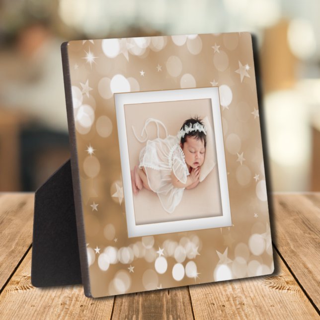 Sparkling Stars Gold Family Photo Keepsake Plaque (Sparkling Stars Gold Family Photo Keepsake Plaque)