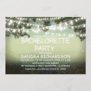 sparkling string lights BACHELORETTE PARTY INVITES