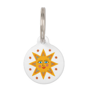 Sparkling Sun Cute Colourful & Fun  CUSTOM Pet Tag