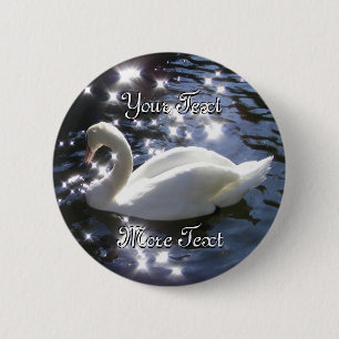 Sparkling Swan Button