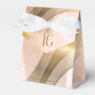 Sparkling Swirls Sweet Sixteen Rose Gold ID652 Favour Box