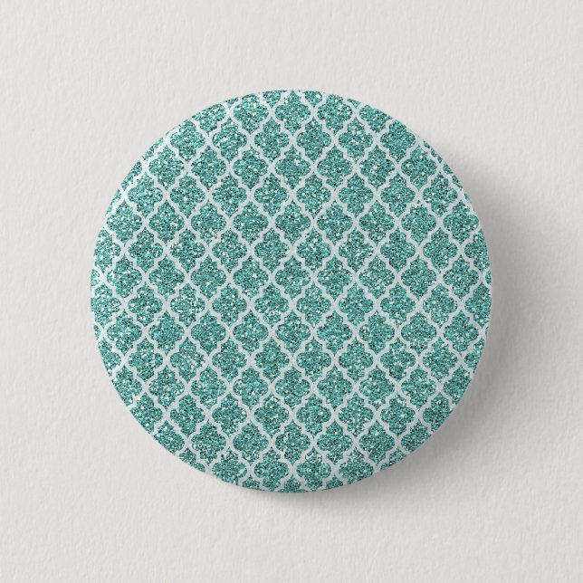 Sparkling Teal 6 Cm Round Badge (Front)