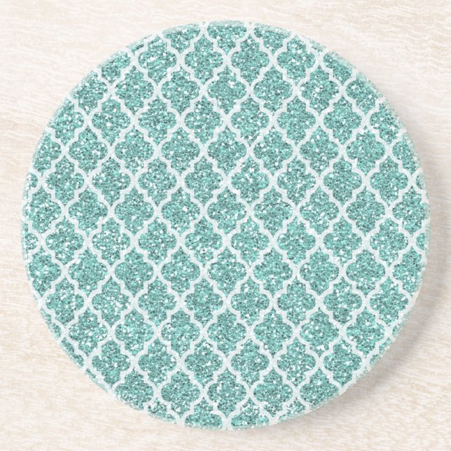 Sparkling Teal Coaster (Front)