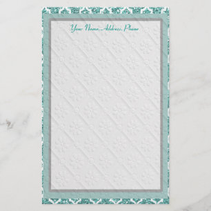 Sparkling Teal Custom Stationery