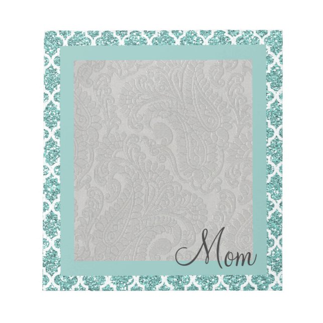 Sparkling Teal Notepad (Front)