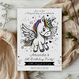 Sparkling Unicorn Dream Birthday Celebration Invitation