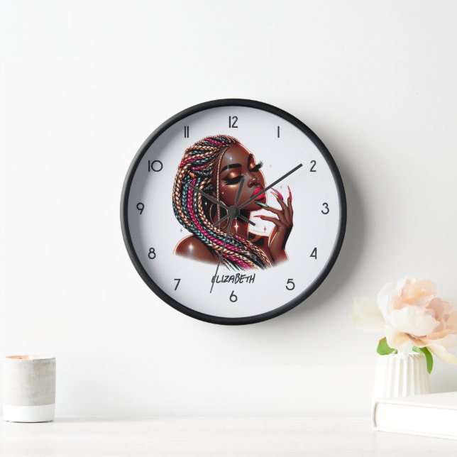 Sparkling Urban Hip Hop Melanin Beauty Clock (Home)