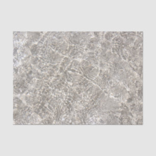 Sparkling water on beach sand shore tissue paper