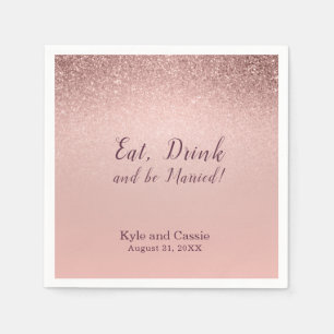Sparkling Wedding Bar Cocktail Napkin