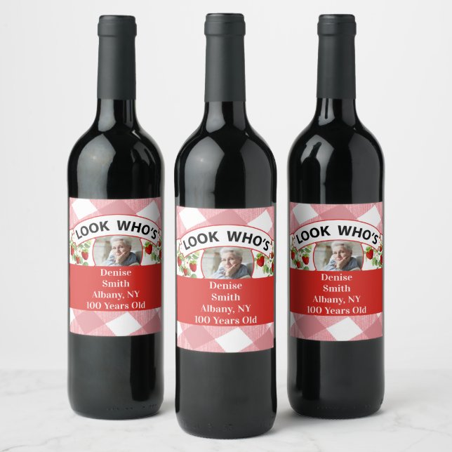 Sparkling Wine 100th Birthday Labels-Customisable Label (Bottles)
