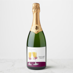 Sparkling Wine Brunch and Bubbly cheers birthday Label