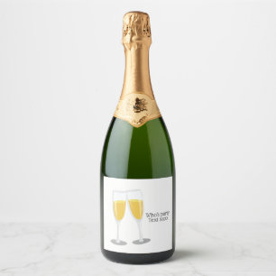 Sparkling Wine Brunch and Bubbly cheers birthday Label
