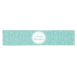 Sparkling Winter Merry Christmas Table Runner