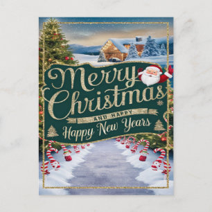 Sparkling Wishes: A Merry Christmas Postcard