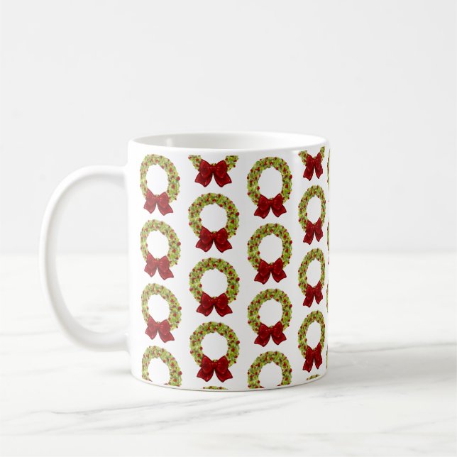 Sparkling Wreath - Multiple Colour Options Coffee Mug (Left)