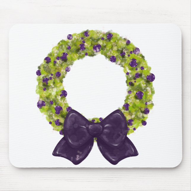 Sparkling Wreath - Multiple Colour Options Mouse Pad (Front)