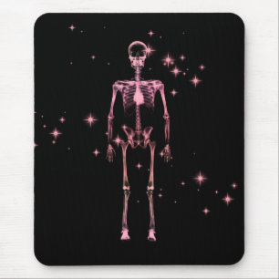 Sparkling X-Ray Skeleton - Red Mouse Pad