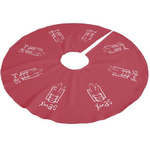 Sparkling Xmas Party Brushed Polyester Tree Skirt