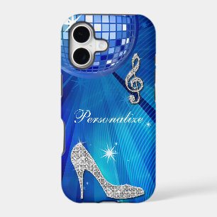 Sparkly Blue/silver Music Note & Stiletto Heel
