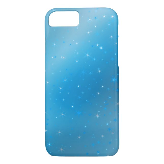 Sparkly Blue Violet and Silver Stars Case-Mate iPhone Case (Back)