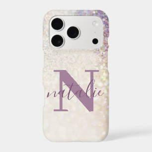 Sparkly bokeh glitter personalised pink purple